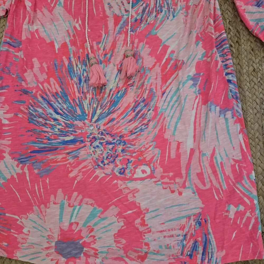 Lilly Pulitzer Del Lago Tunic Dress Size Small Never Been‎ Betta Pink Tassels